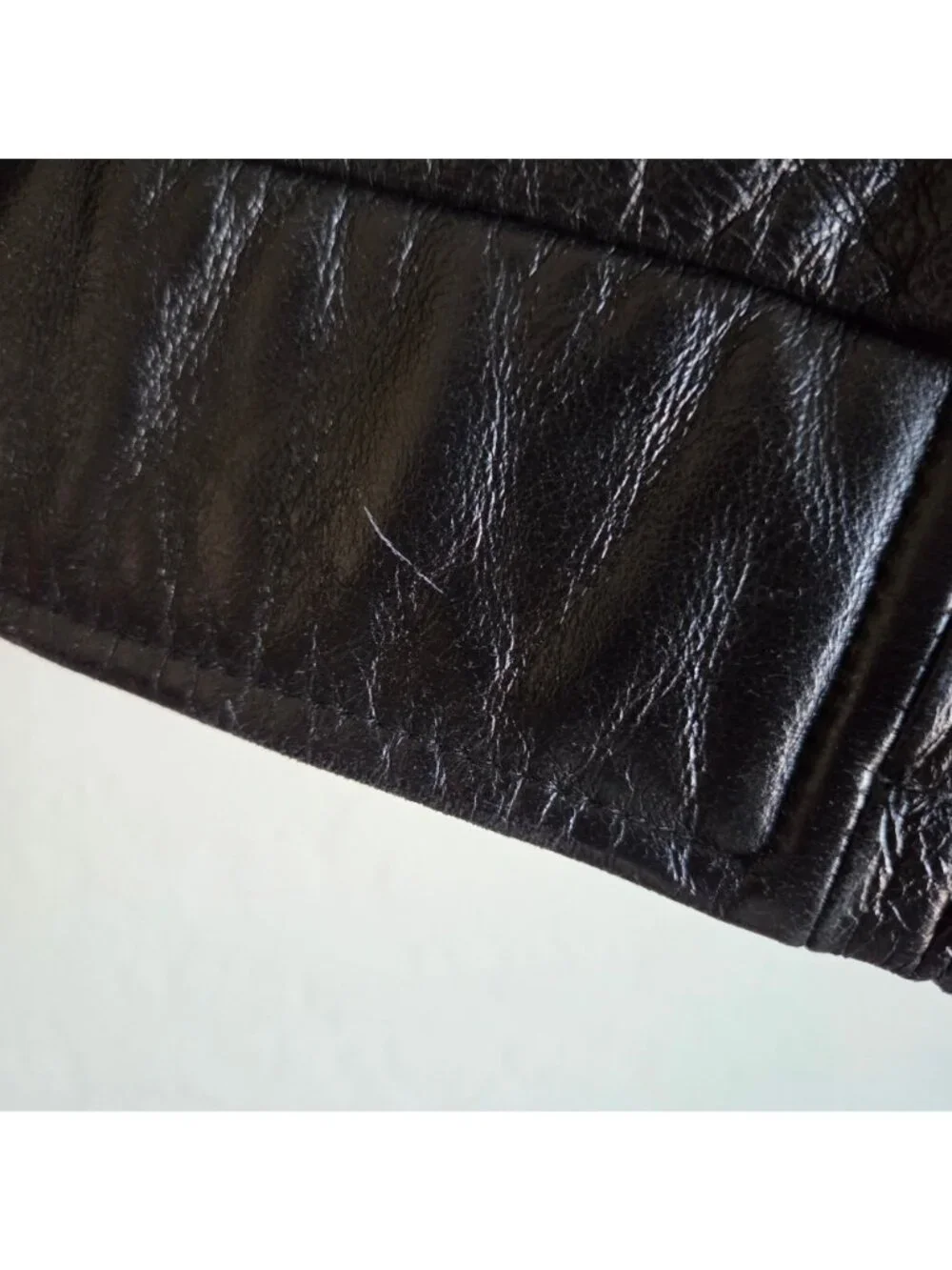 Wilsons Leather Black Leather Bomber Jacket Size Men's XL Full Zip Vintage 90's